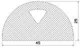 MZS 25255 - EPDM gumiprofilok - Félkör alakú, D-profilok