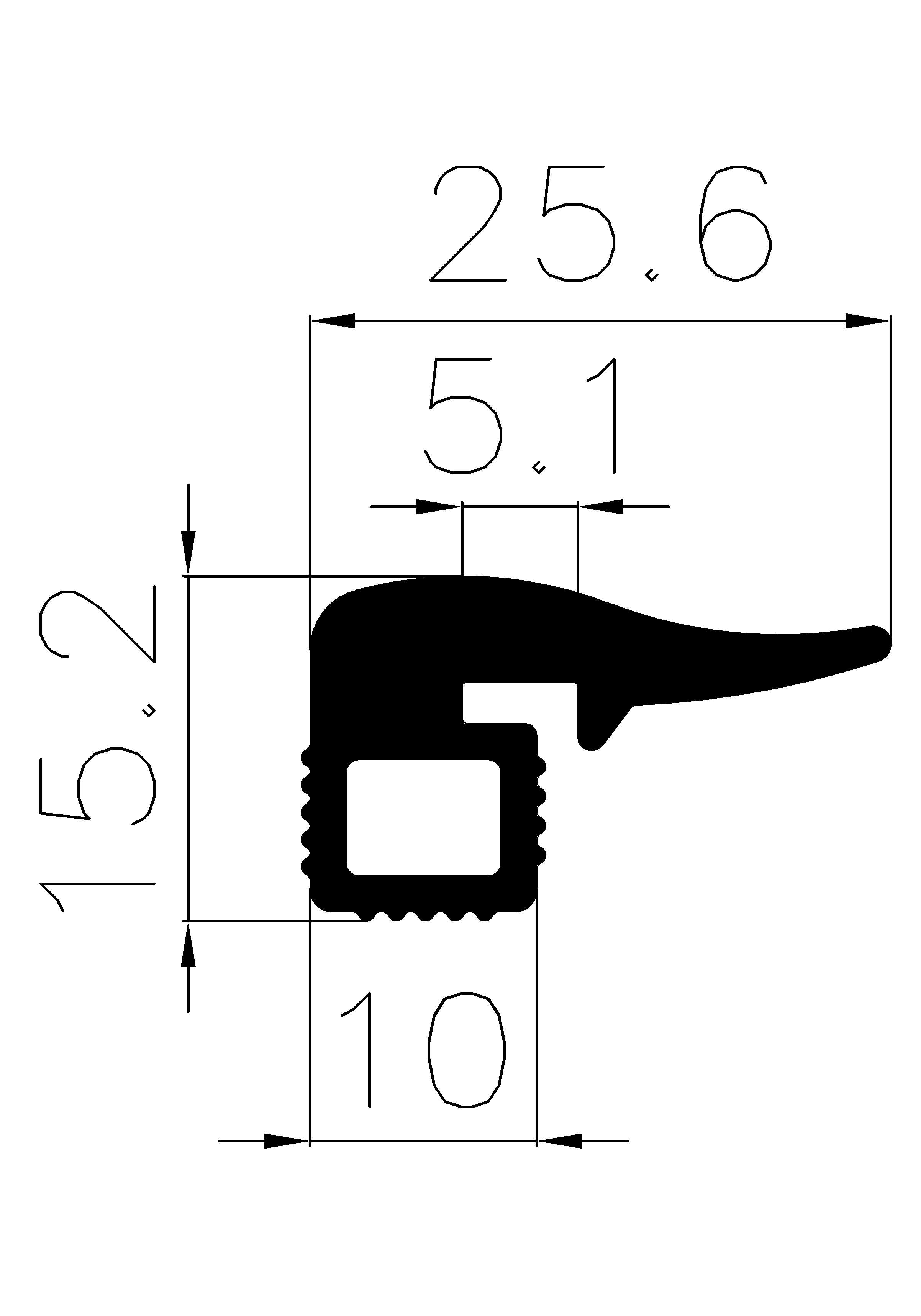 3100140KG - silicone rubber profiles - Door-frame profiles