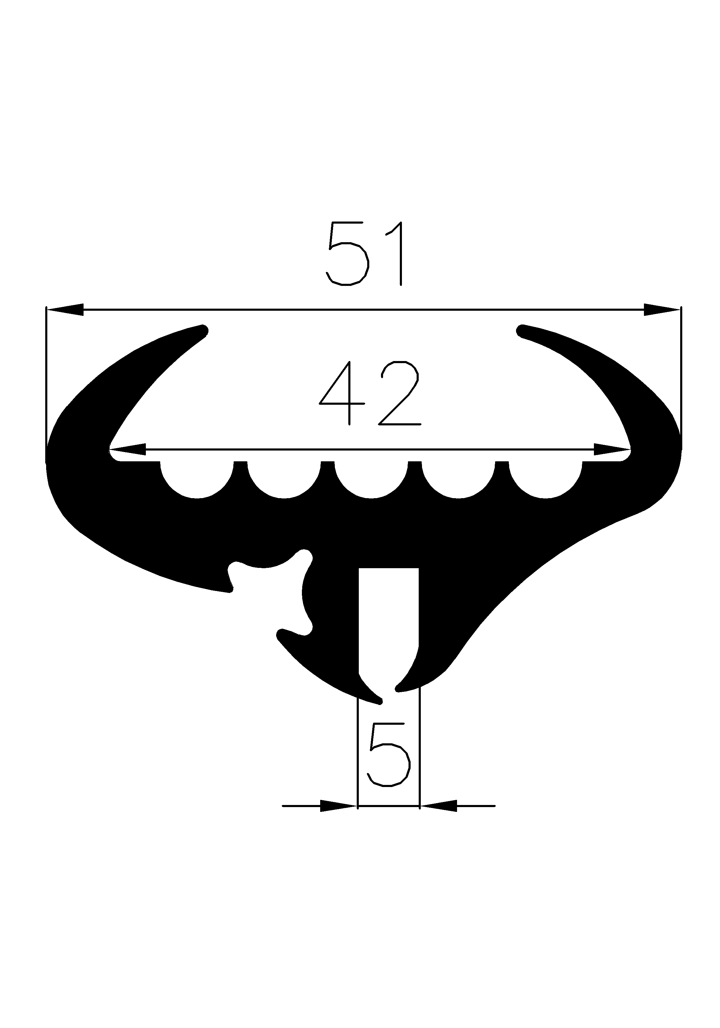 3150380KG - EPDM Dichtungs-Gummiprofile - Klemmprofile / Befestigungs- und Dichtungsprofile