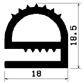 RT 1399 - szilikon gumiprofilok - Gördülő ajtó - ujjvédő profilok