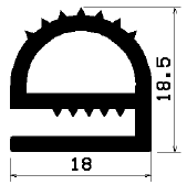 RT 1399 - szilikon gumiprofilok - Gördülő ajtó - ujjvédő profilok RT 1399 - szilikon gumiprofilok - Gördülő ajtó - ujjvédő profilok
