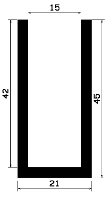TU1- 0932 - gumiprofilok - U alakú profilok