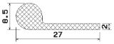 MZS 25270 - szivacs gumiprofilok - Lobogó vagy 'P' alakú profilok