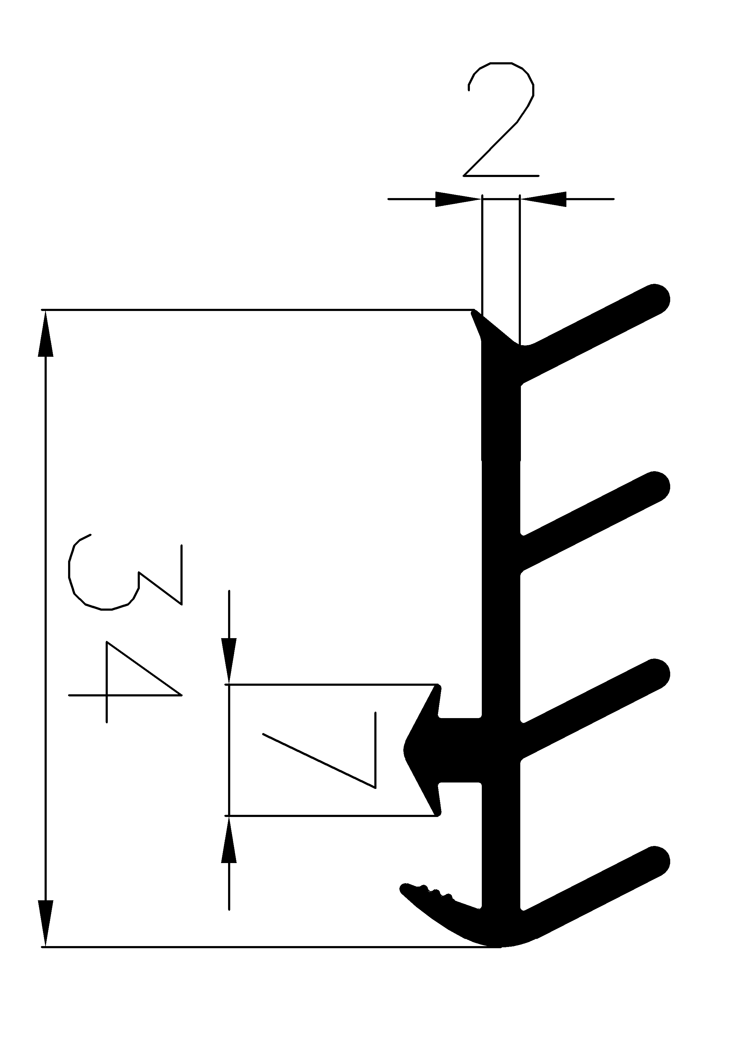 3180365KG - EPDM Gummi-Profile - Abdeckung und T-Profile