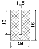 MZS - 25271 - Schaumgummiprofile bzw. Moosgummiprofile - U-Profile