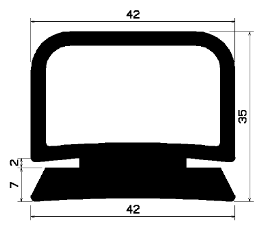RT 0274 - EPDM rubber profiles - Sliding door – finger-guard profiles