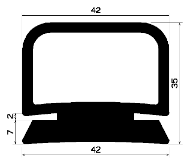 RT 0274 - EPDM-Kautschukprofile - Rolltor- und Fingerschutzprofile