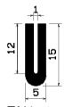 TU1- 0947 - gumiprofilok - U alakú profilok