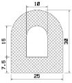 MZS 25560 - EPDM szivacs gumiprofilok - Félkör alakú, D-profilok MZS 25560 - EPDM szivacs gumiprofilok - Félkör alakú, D-profilok