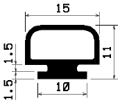 RT 0951 - EPDM gumiprofilok - Gördülő ajtó - ujjvédő profilok