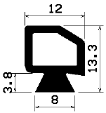 RT 0952 - EPDM gumiprofilok - Gördülő ajtó - ujjvédő profilok RT 0952 - EPDM gumiprofilok - Gördülő ajtó - ujjvédő profilok