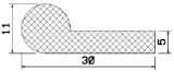 MZS 25274 - EPDM gumiprofilok - Lobogó vagy 'P' alakú profilok