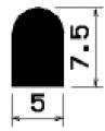HR 0960 - EPDM gumiprofilok - Félkör alakú, D-profilok