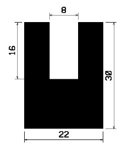 TU1- 0968 - EPDM-Gummi -Profile - U-Profile