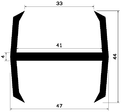 H 0970 - EPDM gumiprofilok - H alakú profilok H 0970 - EPDM gumiprofilok - H alakú profilok