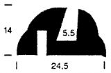 KL 0996 - rögzítő EPDM  profilok - Rögzítő és feszítő profilok