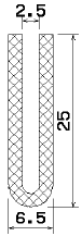 MZS 25289 - szivacs gumiprofilok - U alakú profilok
