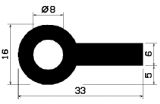 FN 1014 - szilikon gumiprofilok - Lobogó vagy 'P' alakú profilok