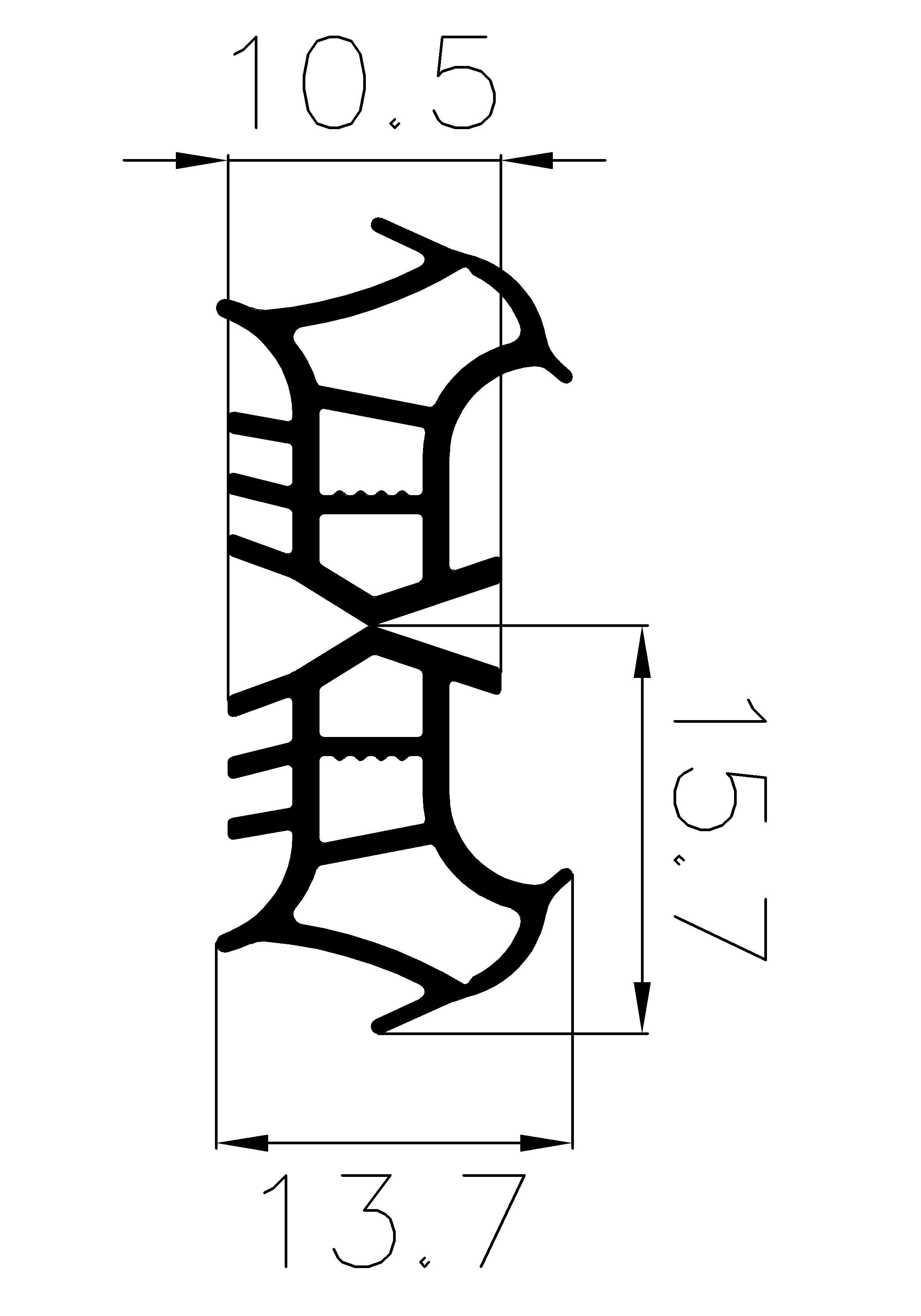 3390160KG - Silikongummi-Profile - Türscheiben- Fensterdichtungsprofile