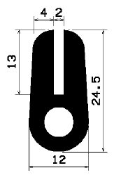TU1- 1044 - szilikon gumiprofilok - U alakú profilok