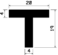 T 1041 - rubber profiles - Cover and T-profiles