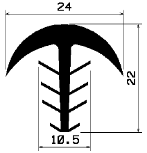 FA 1437 - gumiprofilok - Takaró és 'T' alakú profilok