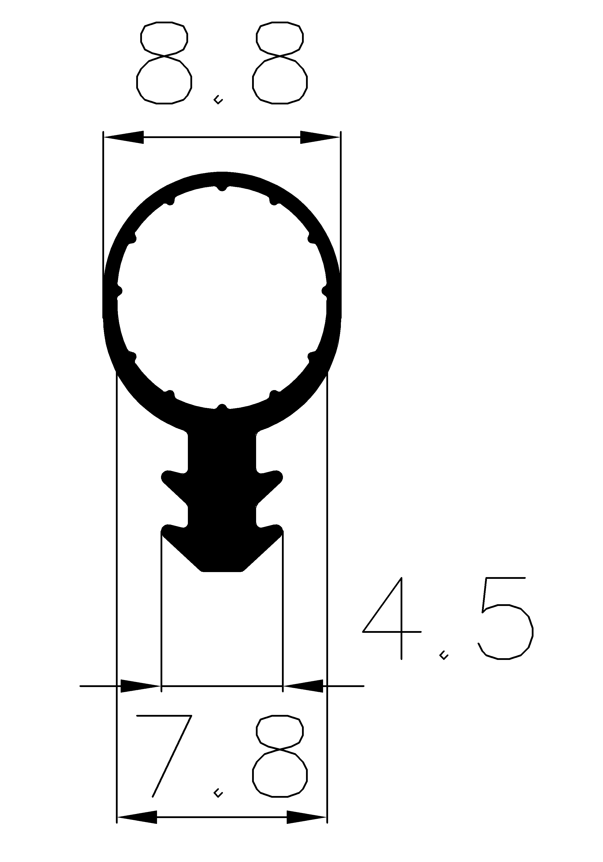 3480160KG - silicone rubber profiles - Door-frame profiles