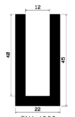 TU1- 1066 - rubber profiles - U shape profiles