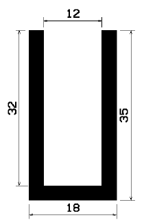 TU1- 1064 - EPDM-Gummi -Profile - U-Profile