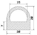 MZS 25309 - EPDM gumiprofilok - Félkör alakú, D-profilok MZS 25309 - EPDM gumiprofilok - Félkör alakú, D-profilok