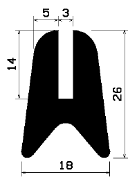 TU1- 1074 - gumiprofilok - U alakú profilok TU1- 1074 - gumiprofilok - U alakú profilok