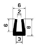 TU1- 1078 - gumiprofilok - U alakú profilok