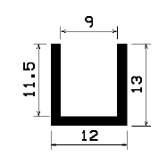 TU1- 1080 - EPDM-Gummi -Profile - U-Profile