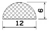 MZS 25317 - EPDM szivacs gumiprofilok - Félkör alakú, D-profilok