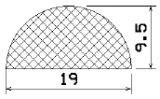 MZS 25319 - EPDM szivacs gumiprofilok - Félkör alakú, D-profilok