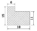 MZS 25321 - szivacs gumi profilok - Szögalakú profil / L-profil