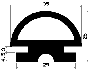 RT 1088 - silicone  profiles - Sliding door – finger-guard profiles