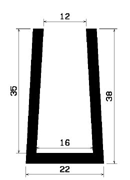 TU1- 1089 - EPDM-Gummi -Profile - U-Profile