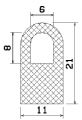 MZS 25328 - EPDM szivacs gumiprofilok - Félkör alakú, D-profilok MZS 25328 - EPDM szivacs gumiprofilok - Félkör alakú, D-profilok
