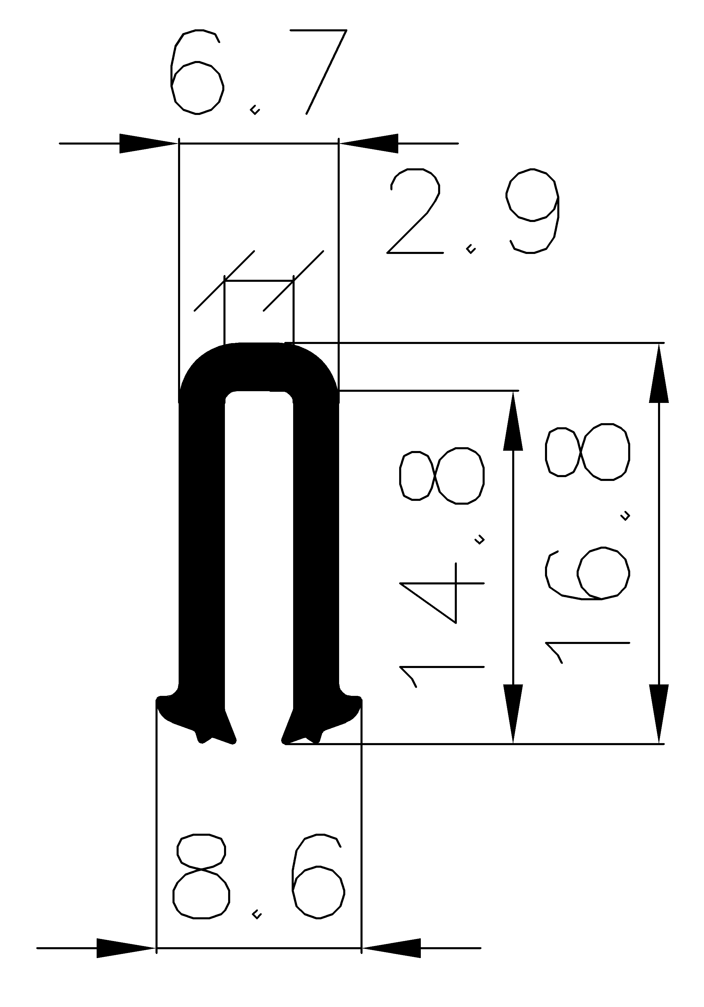 3660370KG - rubber profiles - U shape profiles