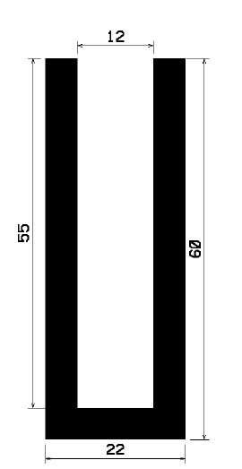 TU1- 1117 - rubber profiles - U shape profiles