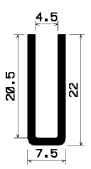 TU1- 1128 - gumiprofilok - U alakú profilok