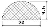 MZS 25341 - EPDM gumiprofilok - Félkör alakú, D-profilok