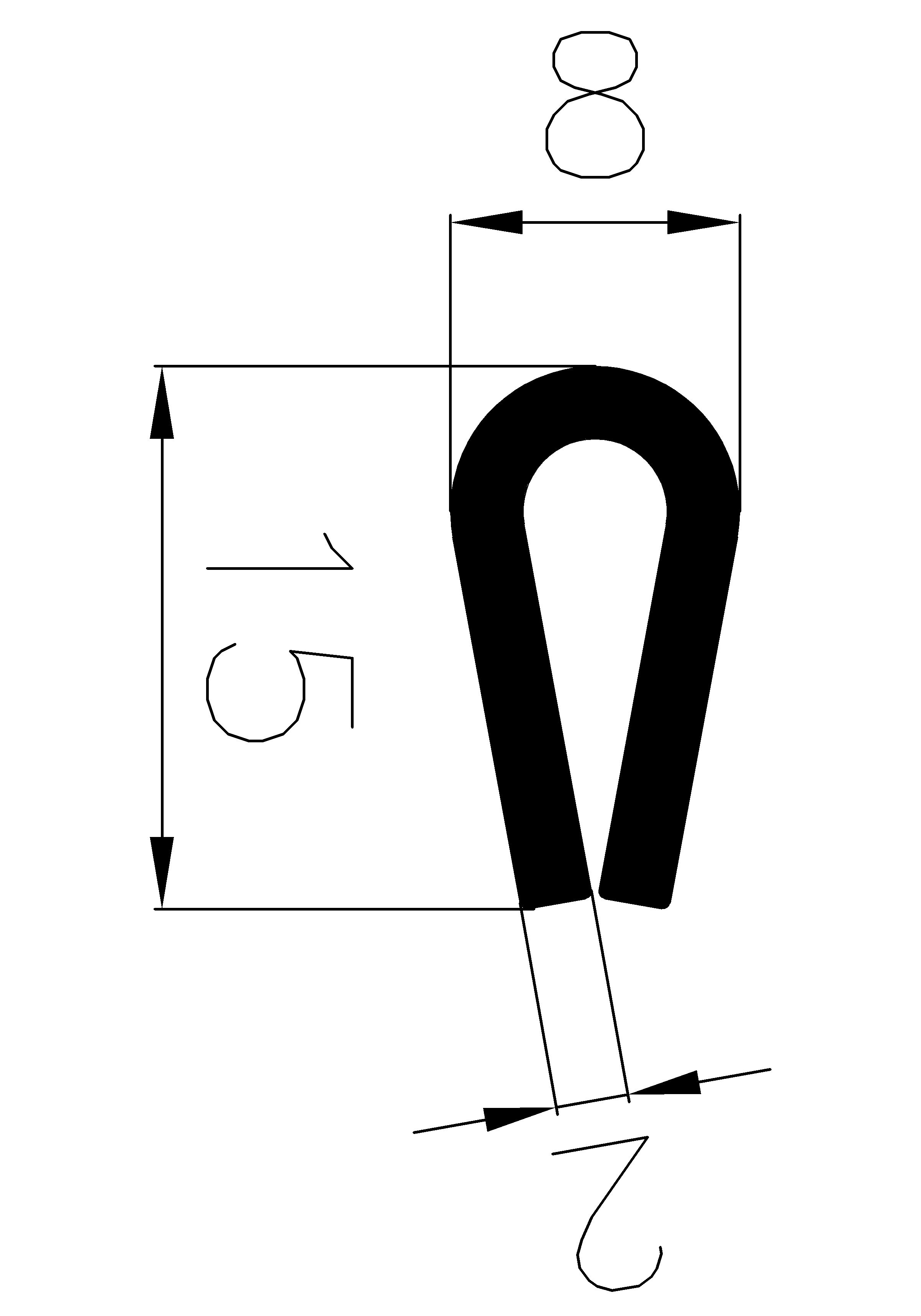 3770370KG - rubber profiles - U shape profiles