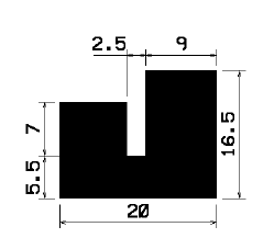 TU1- 1407 - EPDM-Gummi -Profile - U-Profile