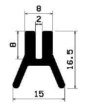 TU1- 1408 - szilikon gumiprofilok - U alakú profilok