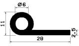 FN 1150 - EPDM-Gummi-Profile - Fahnenprofile bzw. P-Profile