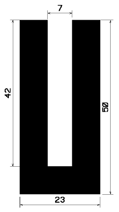 TU1- 1164 - Silikon Profile - U-Profile