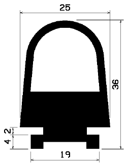 RT 1192 - EPDM gumiprofilok - Gördülő ajtó - ujjvédő profilok