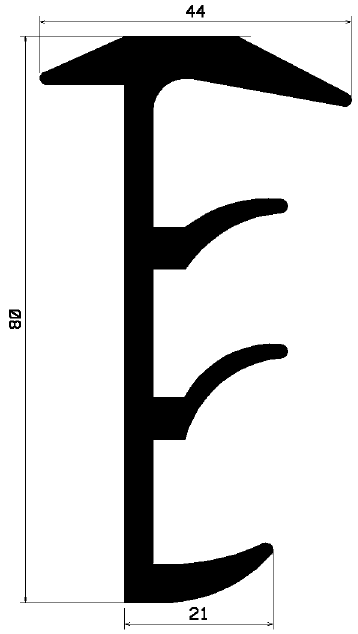 FA 1207 - gumiprofilok - Takaró és 'T' alakú profilok